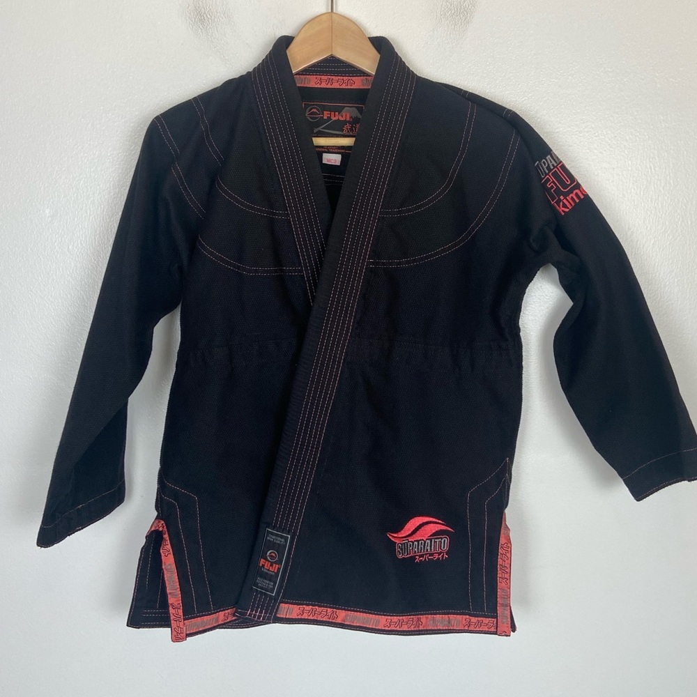 Fuji Suparaito Girl BJJ Gi WC3 Black Pink Martial Art Jacket (No Belt)